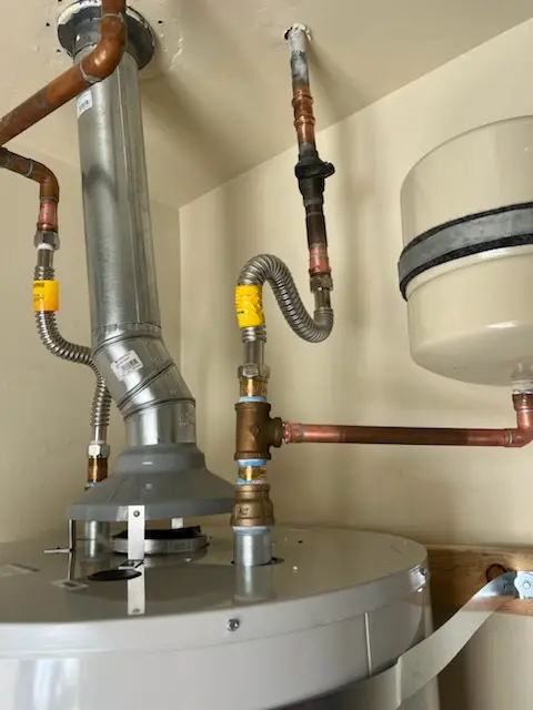 Water heater installation and plumbing repair in Brush